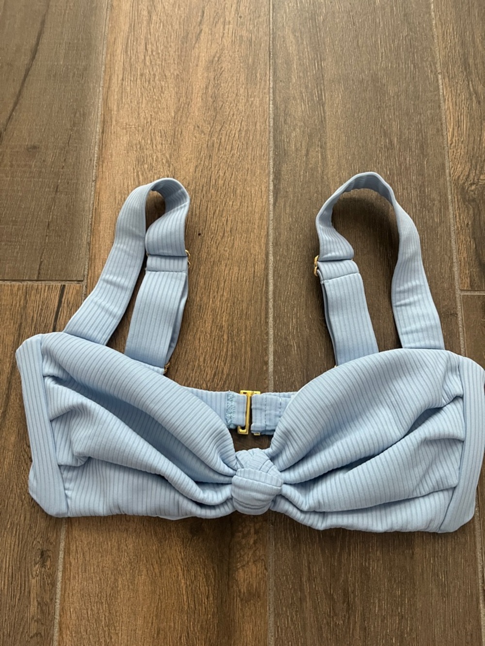 New Montce Hayden Knotted Rib Top and Tamarindo High Cut Bikini Bottom Set Large - Picture 5 of 10